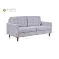 Grey Fabric Cushion Two Seater Sofa with Legs